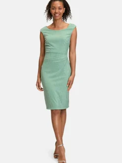 Vera Mont Kleider<Damen Cocktailkleid grün mint gestreift