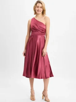 Marie Lund Kleider<Damen Cocktailkleid himbeer uni
