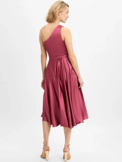 Marie Lund Kleider<Damen Cocktailkleid himbeer uni