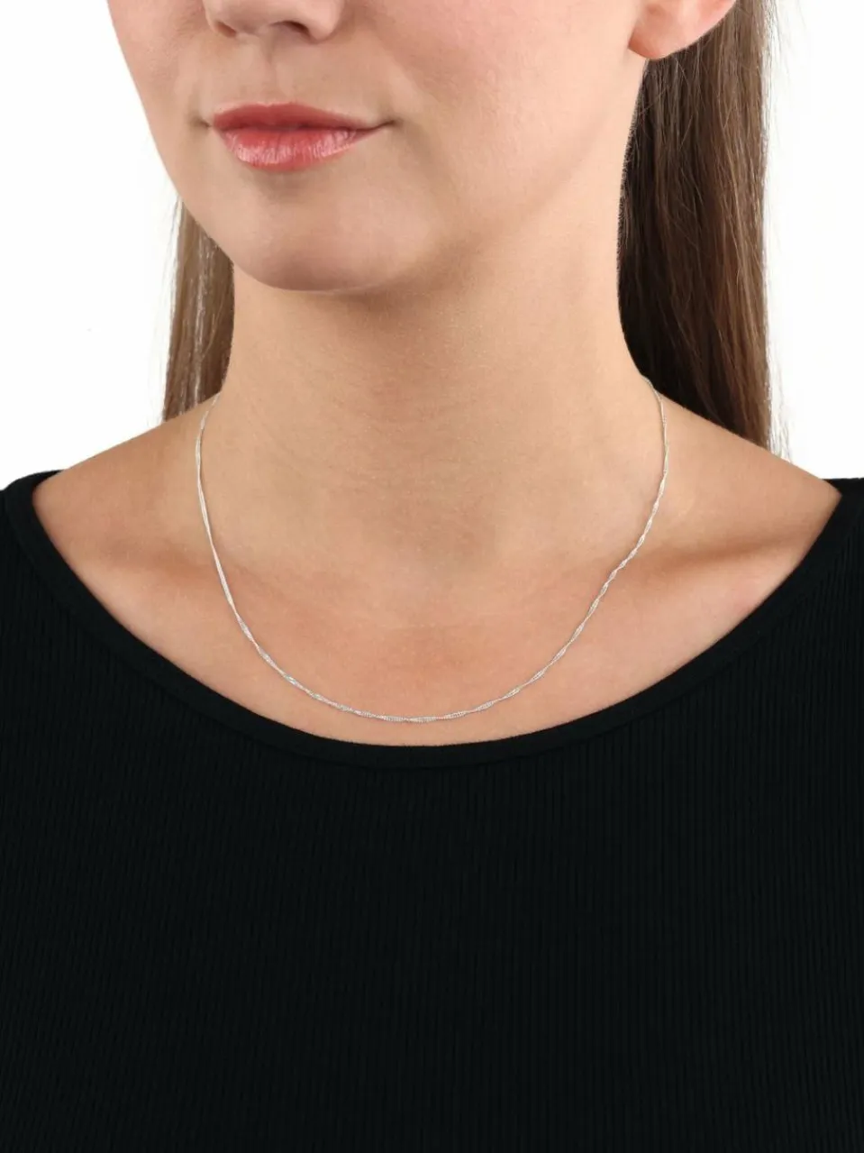 amor Schmuck<Damen Collier silber uni