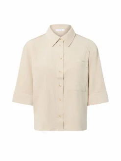 Opus Blusen<Damen Cord-Hemdbluse - Faisa beige uni