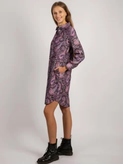 Vicci Germany Kleider<Damen Cordkleid lila gemustert