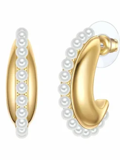 Yokoamii Schmuck<Damen Creolen gold uni