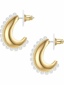 Yokoamii Schmuck<Damen Creolen gold uni