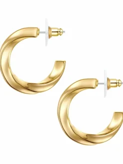 Yokoamii Schmuck<Damen Creolen gold uni