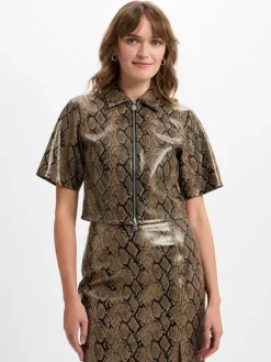 Damen HUGO Blusen>Damen Cropped-Bluse - Ceni-1