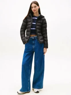 Tommy Jeans Jacken & Westen<Damen Daunenjacke schwarz uni