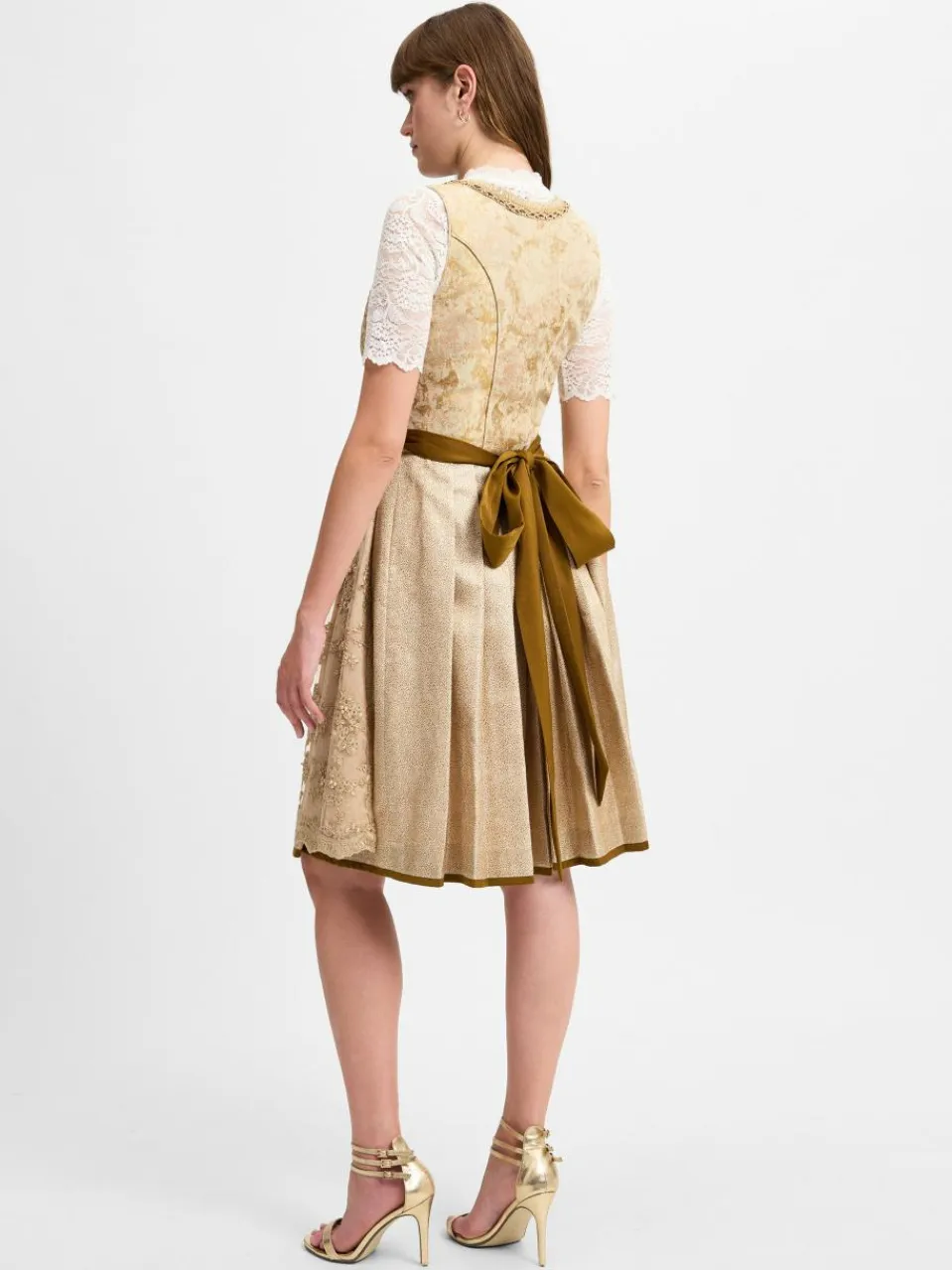 Krüger Dirndl Kleider<Damen Dirndl gold uni