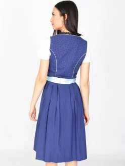 JCC Kleider<Damen Dirndl blau gemustert