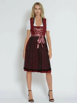 JCC Kleider<Damen Dirndl rot gemustert