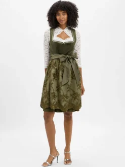 Krüger Dirndl Kleider<Damen Dirndl oliv uni