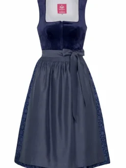 Spieth & Wenksy Kleider<Damen Dirndl - Frieda-Vendewaa blau uni