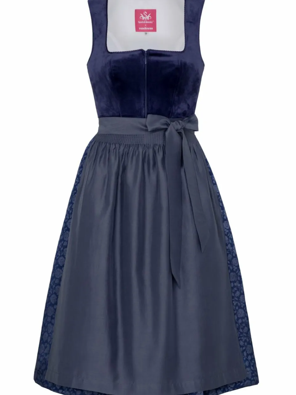Spieth & Wenksy Kleider<Damen Dirndl - Frieda-Vendewaa blau uni