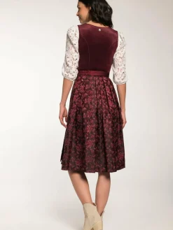 Spieth & Wenksy Kleider<Damen Dirndl - Genua rot uni