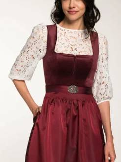 Spieth & Wenksy Kleider<Damen Dirndl - Genua rot uni