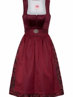 Spieth & Wenksy Kleider<Damen Dirndl - Genua rot uni