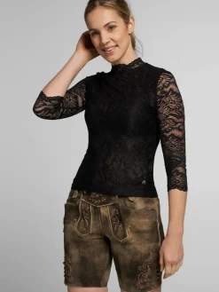 Spieth & Wenksy Blusen<Damen Dirndlbluse - Amberg schwarz gemustert