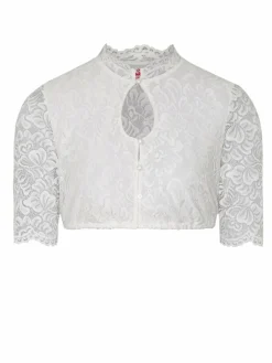 Spieth & Wenksy Blusen<Damen Dirndlbluse - Amerika weiß gemustert