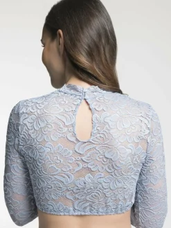 Spieth & Wenksy Shirts & Tops<Damen Dirndlbluse - Amsterdam hellblau gemustert