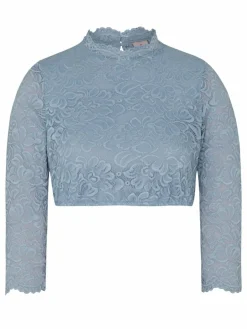 Spieth & Wenksy Shirts & Tops<Damen Dirndlbluse - Amsterdam hellblau gemustert