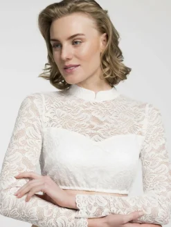 Spieth & Wenksy Blusen<Damen Dirndlbluse - Andora weiß uni