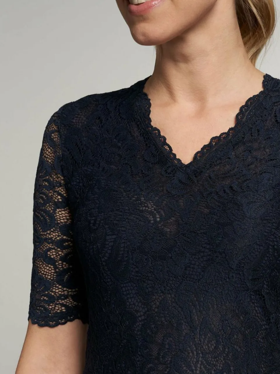 Spieth & Wenksy Blusen<Damen Dirndlbluse - Arktis blau gemustert