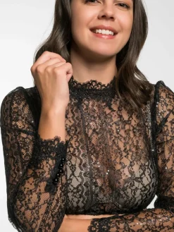 Spieth & Wenksy Blusen<Damen Dirndlbluse - Ermelina schwarz uni