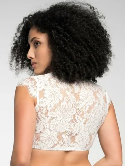 Spieth & Wenksy Blusen<Damen Dirndlbluse - Flammen Vendewaa weiß uni