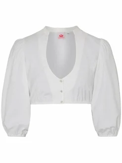 Spieth & Wenksy Blusen<Damen Dirndlbluse - Gertine weiß uni