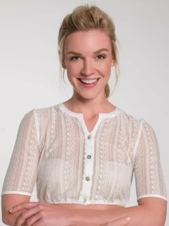 Spieth & Wenksy Shirts & Tops<Damen Dirndlbluse - Hirse ecru uni