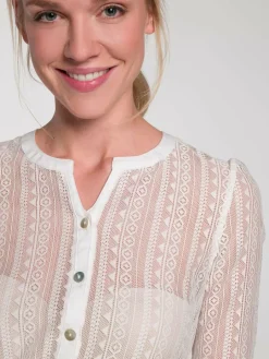 Spieth & Wenksy Shirts & Tops<Damen Dirndlbluse - Hirse ecru uni