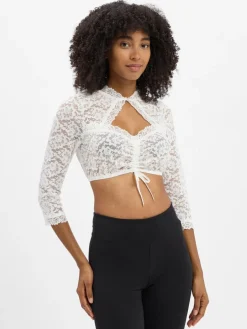 Damen Krüger Dirndl Blusen>Damen Dirndlbluse aus Spitze