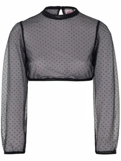 Spieth & Wenksy Blusen<Damen Dirndlblusen Ermelina blau gepunktet