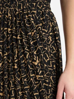 Franco Callegari Röcke<Damen Faltenrock schwarz camel gemustert