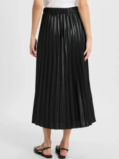 Rich & Royal Röcke<Damen Faltenrock schwarz uni