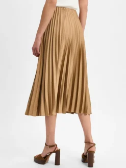 zero Röcke<Damen Faltenrock camel uni