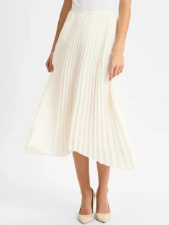 IPURI Röcke<Damen Faltenrock ecru uni