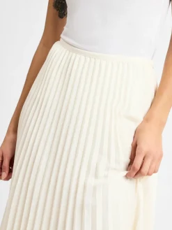IPURI Röcke<Damen Faltenrock ecru uni