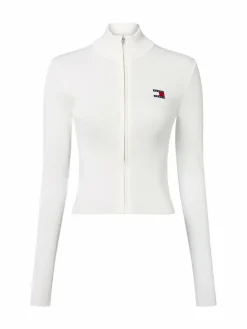 Tommy Jeans Pullover & Strickjacken<Damen Feinstrickjacke weiß uni