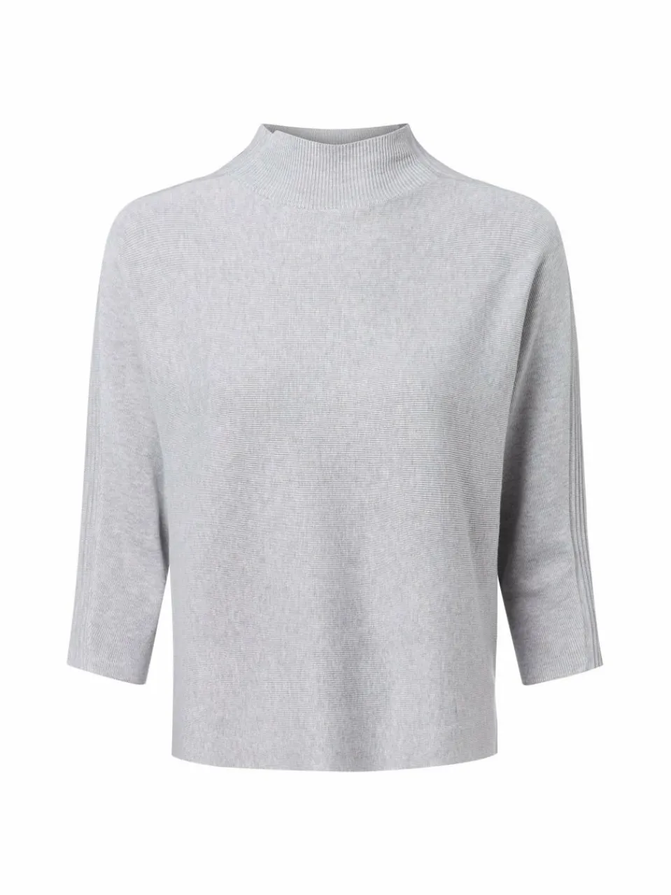 comma Pullover & Strickjacken<Damen Feinstrickpullover hellgrau meliert