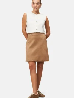 zero Pullover & Strickjacken<Damen Feinstrickweste beige uni