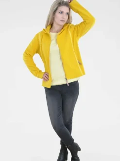 Navigazione Sweatshirts & Sweatjacken<Damen Fleecejacke - Fleecejacke gelb uni