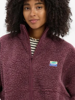 american vintage Sweatshirts & Sweatjacken|Jacken & Westen<Damen Fleecejacke - Hoktown bordeaux meliert