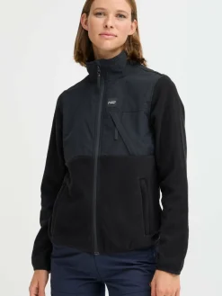 North Bend Jacken & Westen|Sweatshirts & Sweatjacken<Damen Fleecejacke - NBDelia W schwarz uni