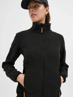 North Bend Sweatshirts & Sweatjacken<Damen Fleecejacke - NBHelga schwarz meliert