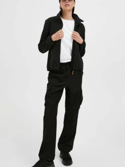 North Bend Sweatshirts & Sweatjacken<Damen Fleecejacke - NBHelga schwarz meliert