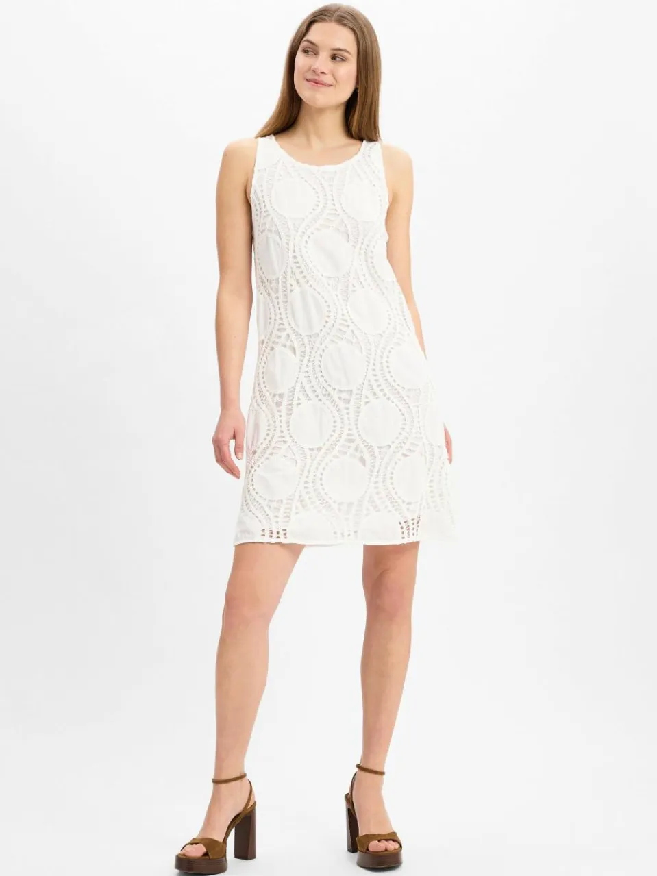 Robe Légère Kleider<Damen Freizeitkleid weiß strukturiert