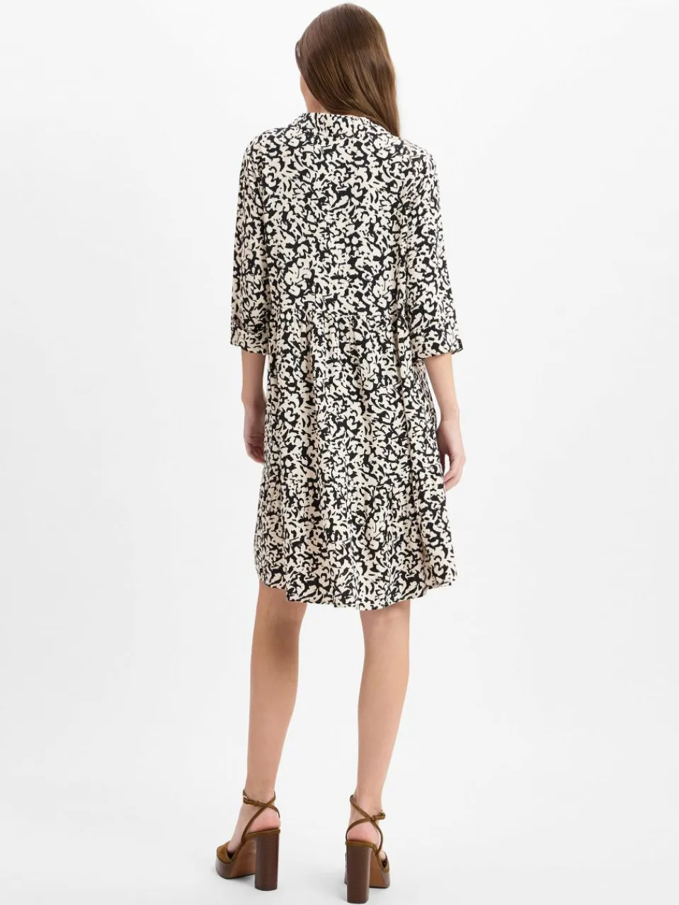 Opus Kleider<Damen Freizeitkleid - Walari schwarz beige gemustert