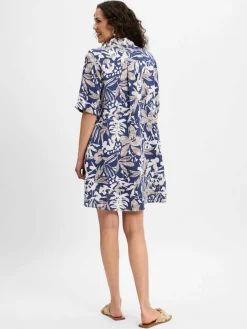 Damen Marie Lund Kleider>Damen Freizeitkleid aus Leinen