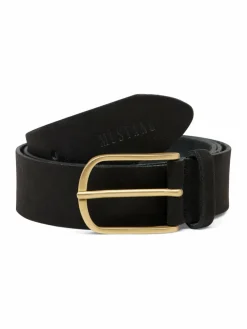 Mustang Gürtel<Damen Gürtel schwarz uni